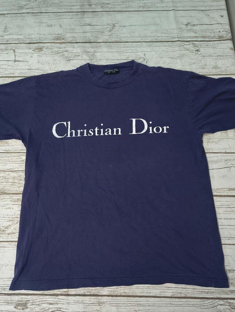 Christian Dior Monsieur Blue Logo T Shirt Men Size XL